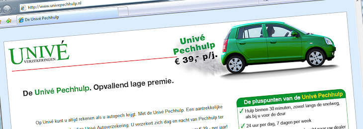 Univ&eacute; pechhulp bannercampagne
