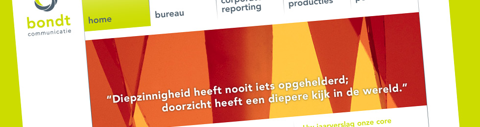 Corporate site voor Bondt communicatie